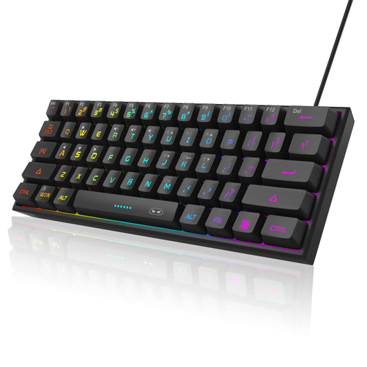 MageGee Mini 60% Gaming Keyboard, RGB Backlit 61 Key